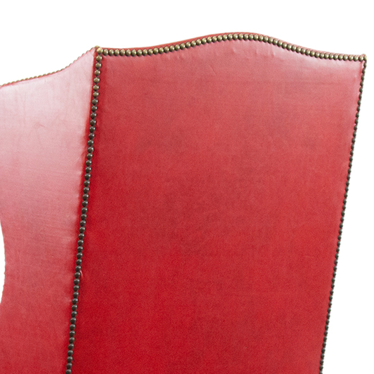 Vintage Red Leather Wingback Chair (2) Vintage Red Leather Wingback Chair (2)