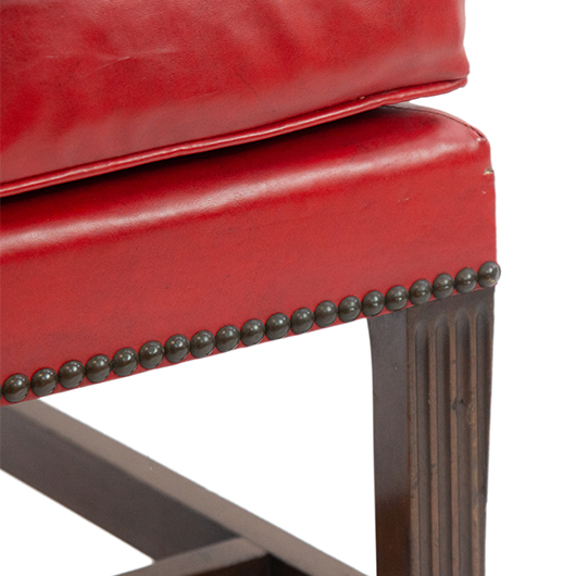 Vintage Red Leather Wingback Chair (2) Vintage Red Leather Wingback Chair (2)