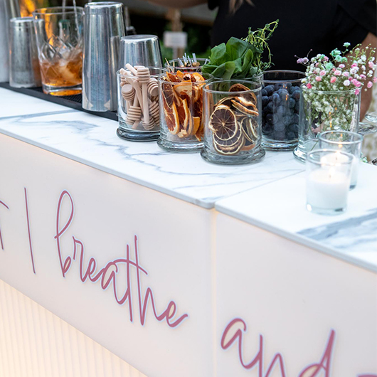 Martini Bar 47" Section - White Martini Bar 47" Section - White