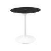Tulip Table - Black Marble Top | White - 30"H Tulip Table - Black Marble Top | White - 30"H