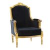Antique Giltwood Armchair - Black (2) Antique Giltwood Armchair - Black (2)