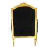 Antique Giltwood Armchair - Black (2) Antique Giltwood Armchair - Black (2)