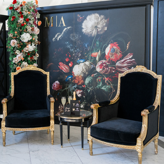 Antique Giltwood Armchair - Black (2) Antique Giltwood Armchair - Black (2)