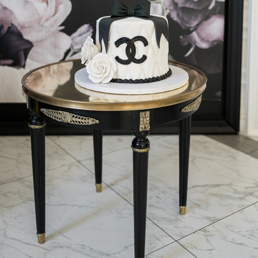 French Gilt Glass Accent Table (2) French Gilt Glass Accent Table (2)