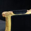 Antique Giltwood Sofa - Black 68" Antique Giltwood Sofa - Black 68"