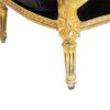 Antique Giltwood Sofa - Black 68" Antique Giltwood Sofa - Black 68"