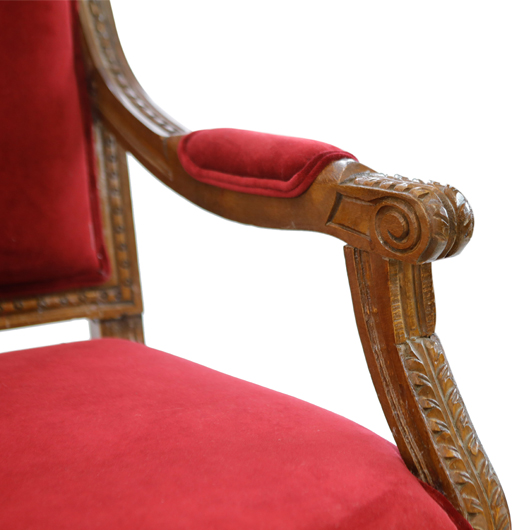 Antique Crimson Red Sofa (1)