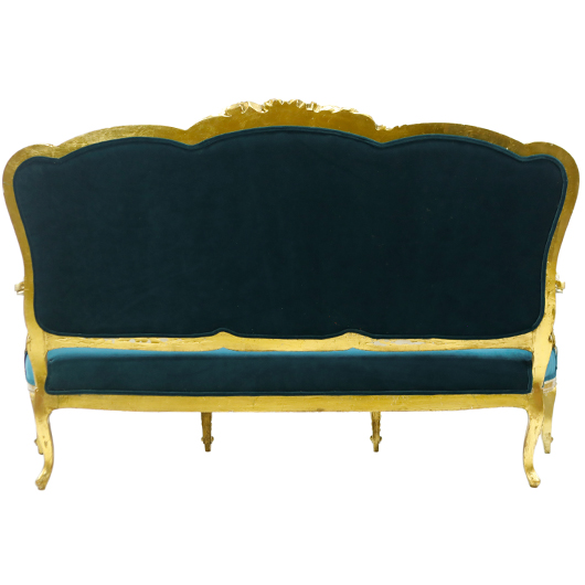 Teal Giltwood Sofa (1)