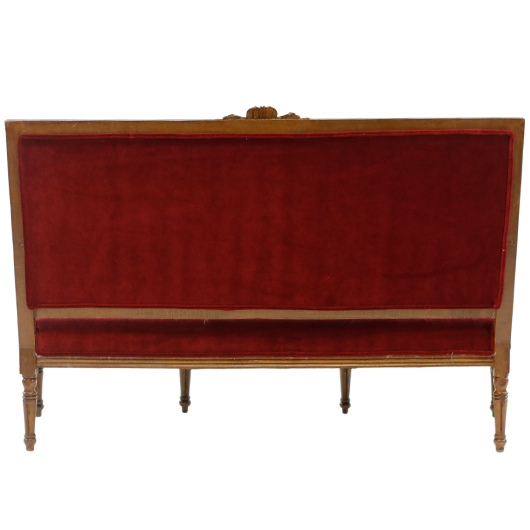 Antique Crimson Red Sofa (1)