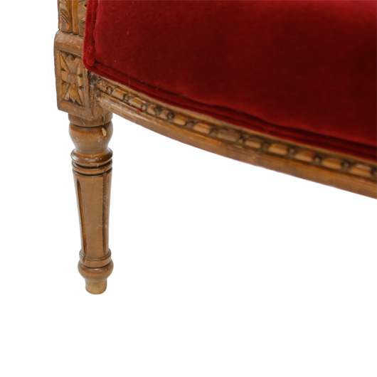 Antique Crimson Red Sofa (1)