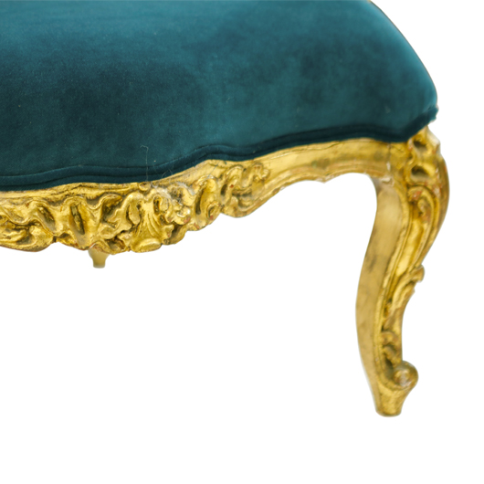 Teal Giltwood Sofa (1)