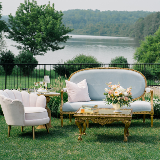 French Blue Gilt Sofa (1)