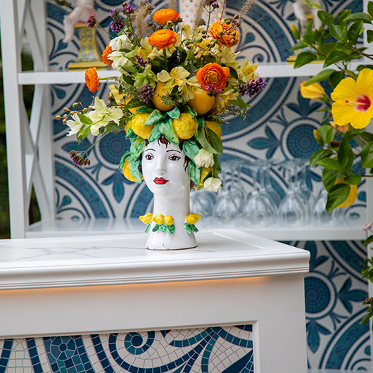 Sicilian Bust Vase - Lemon Sicilian Bust Vase - Lemon