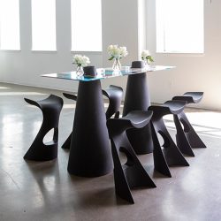black-martini-community-table-with-custom-table-top-wrap