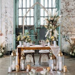 cropped boho sweetheart table