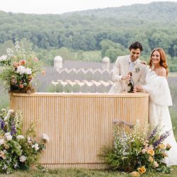 cropped champagne tower natural estelle bar