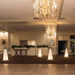 cropped martini cocktail luminary tables in ballroom