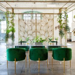 floral screen and bliss chuppah