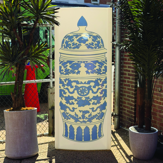 Branded Triangle Display Column