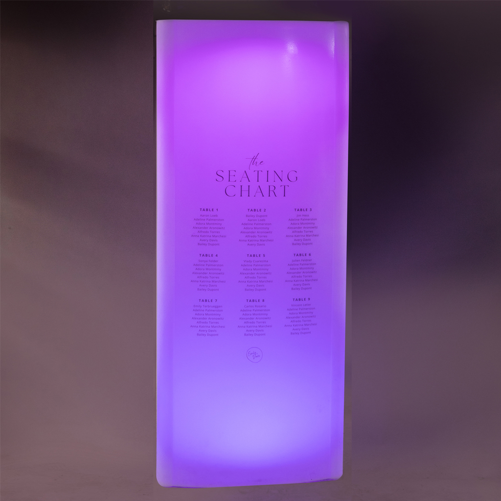 Branded Triangle Display Column | Vision Furniture Event Rentals