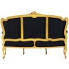 Antique Boudoir Sofa - Black 68" Antique Boudoir Sofa - Black 68"