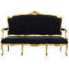 Antique Boudoir Sofa - Black 68" Antique Boudoir Sofa - Black 68"