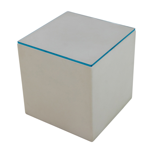 CUBE-O Side Table + Clear Glass Top CUBE-O Side Table + Clear Glass Top