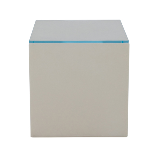 CUBE-O Side Table + Clear Glass Top CUBE-O Side Table + Clear Glass Top