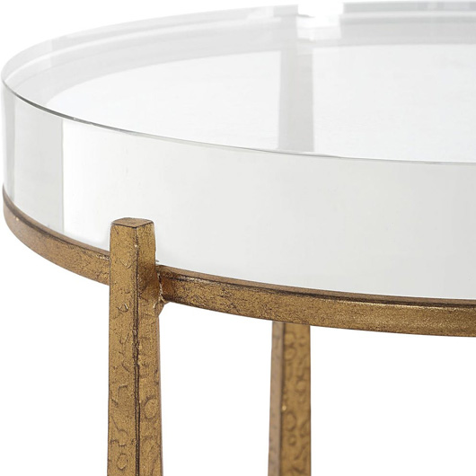 Crystal Top Accent Table