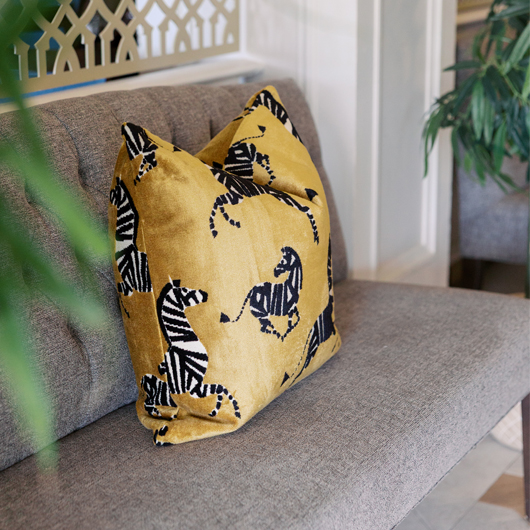 Golden Zebra Pillow 22" Golden Zebra Pillow 22"