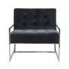 Silver Roxbury Armchair - Black