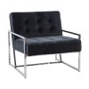 Silver Roxbury Armchair - Black