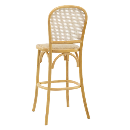 Modern Cane Back Bar Stool - Natural