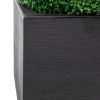 Cube Planter 17" with Topiary Ball - Black