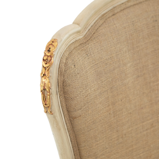 Antique French Burlap Armchair (2)