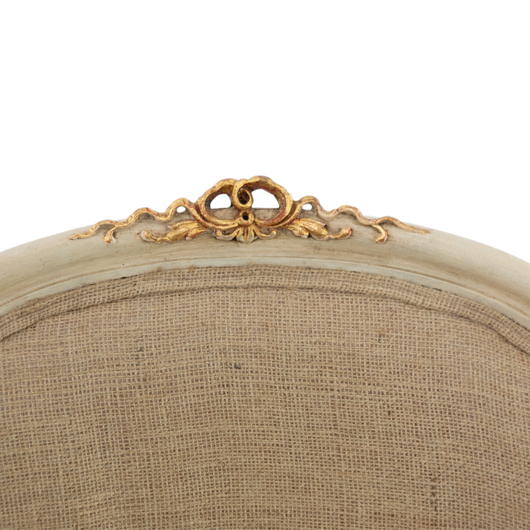 Antique French Burlap Armchair (2)