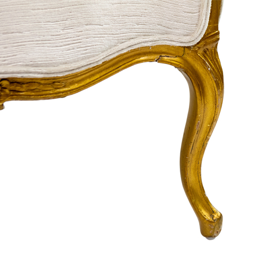 Antique Giltwood Camel Back Sofa
