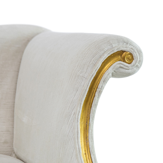 Antique Giltwood Camel Back Sofa