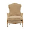 Antique French Burlap Armchair (2)