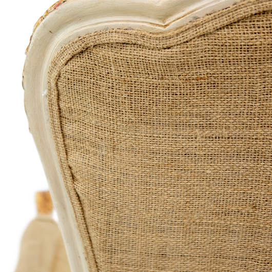 Antique French Burlap Armchair (2)