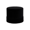 Laurel Fringe Ottoman - Black 19"