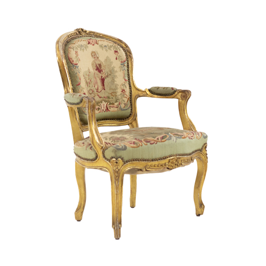 Antique Petite Tapestry Armchairs (4)