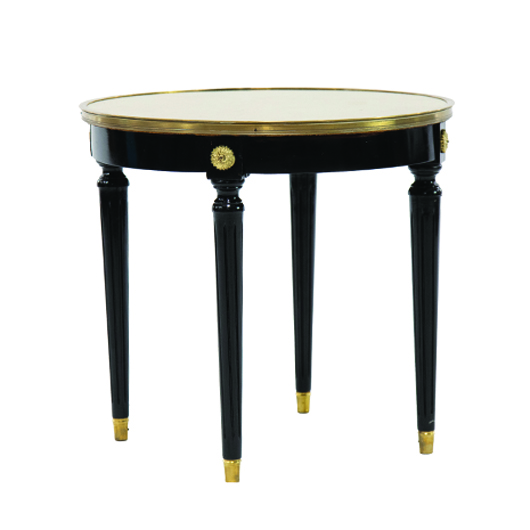 French Gilt Glass Accent Table B
