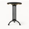 Remy Bistro Table 42" – Black Base – Ivory Top
