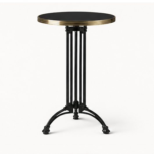 Remy Bistro Table 42" – Black Base – Ivory Top