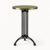 Remy Bistro Table 42" – Black Base – Ivory Top