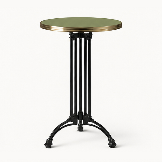Remy Bistro Table 42" – Black Base – Ivory Top