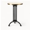 Remy Bistro Table 42" – Black Base – Ivory Top