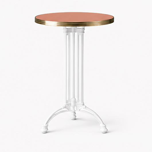 Remy Bistro Table 42" – White Base – Ivory Top