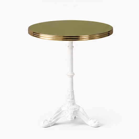 Remy Bistro Table 30" – White Base – Ivory Top